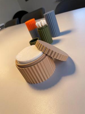 Travel Container for cotton pads