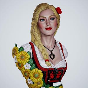 Charlotte STL Bust european woman