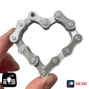 BIKE CHAIN HEART KEYCHAIN