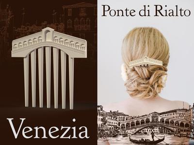 Venice - Rialto Bridge Comb Hair Clip