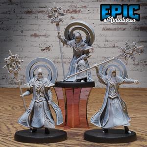 White Priest Set / Holy Bishop Soldier / Humanoid Pope Character / Heavenly High Guardian / Religious Order Warrior / Holy Cleric Soldier / Divine Magic Healer / Mysterious Encounter