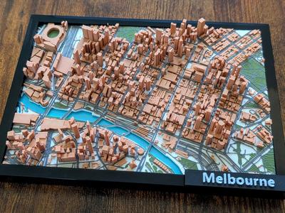 Melbourne Australia 3D Miniature