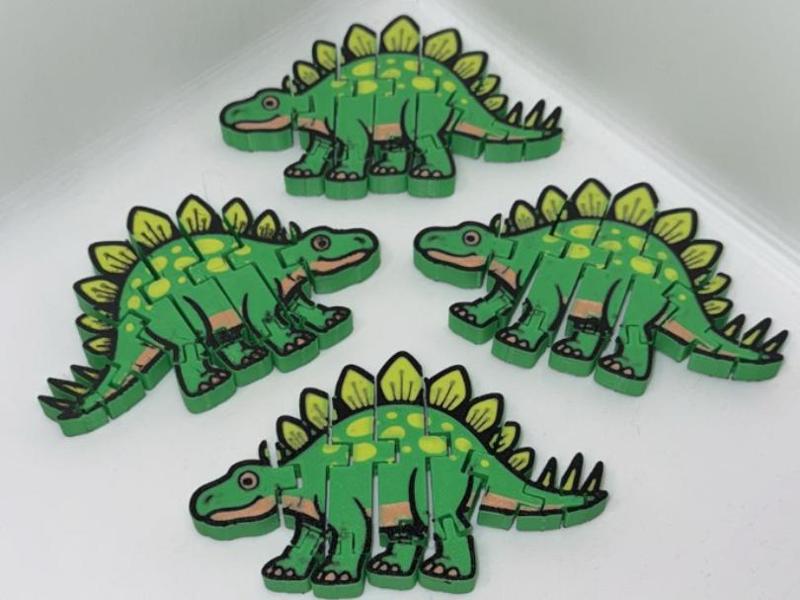 articulated flexi Stegosaurus fidget toy