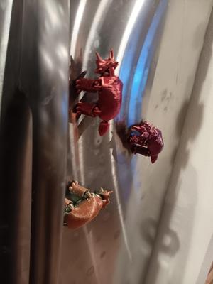 Flexi Triceratops Magnet - print in place - fidget toy