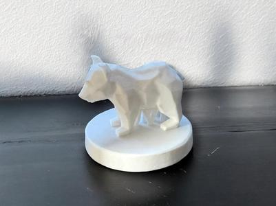 Cute Bear Figure on Round Base 