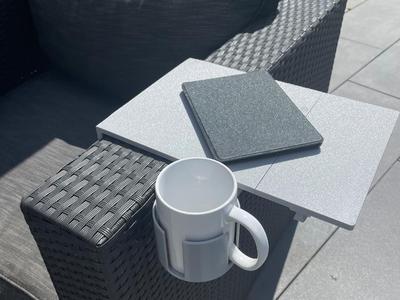 Rattan Armrest Table System with fast connectors