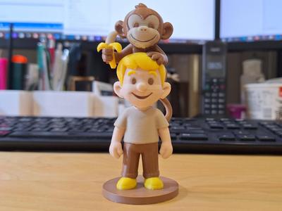 "My Little Buddy" – A Boy with a Monkey