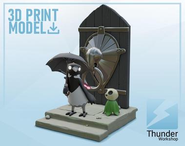 Deaths Door Crow - 3D PRINTABLE STATUE 3D print model