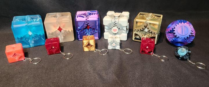 Gear Fidget Spinner Collection With Companion Cube Fidget