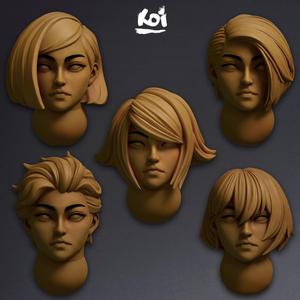 Jade Fangs - Miniature heads