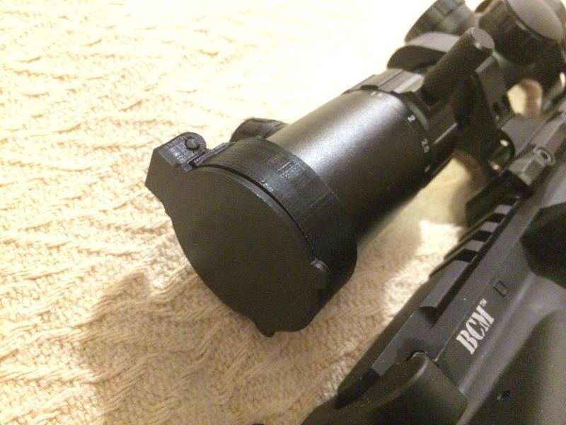 Flip Up Scope Caps - One Piece Print with Hinges