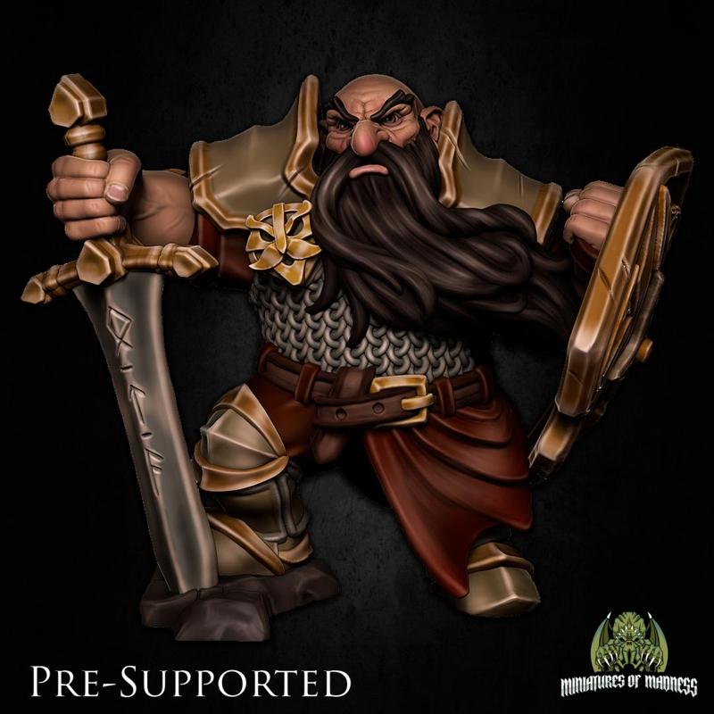 Berrom Bonetank [PRE-SUPPORTED] Guard Dwarf Knight Fighter