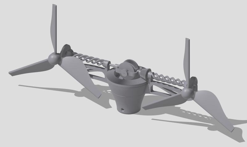Differential turbine garden spinner