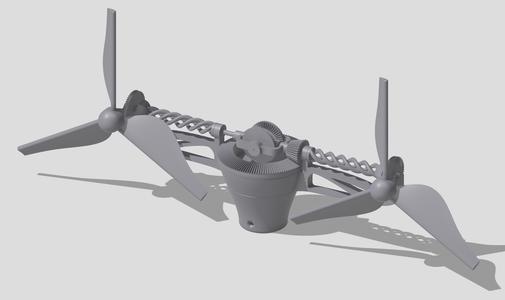 Differential turbine garden spinner