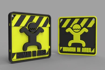 Human in Area Sign