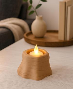 Woodland Flame Candle Holder – Cozy Organic Design