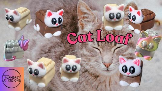 Cat Loaf Clicker Fidget and Keychain
