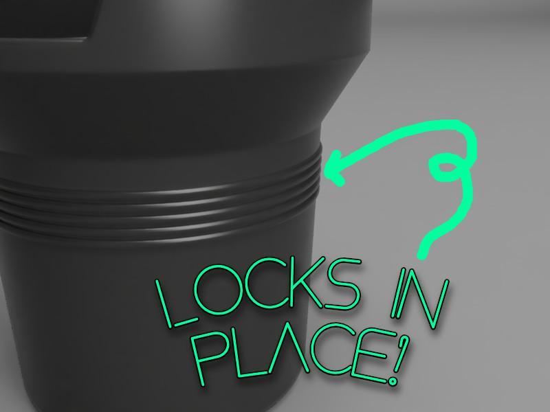 Wide locking cup holder for Tesla Model 3 and Model Y