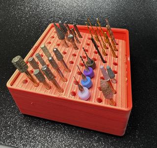 Gridfinity bin for Dremel/Drill bits