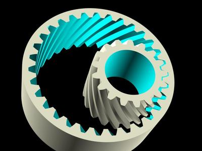 Spur/Helical Gears Library for OpenSCAD