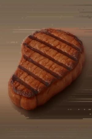 Minecraft style Grilled Stake   