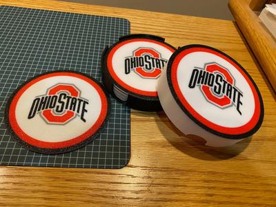 Ohio State Coaster "Full Set" Coaster, Caddy w/Full Color Top