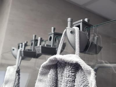 3DBenchy towel hook Benchy glass shower - 4 models
