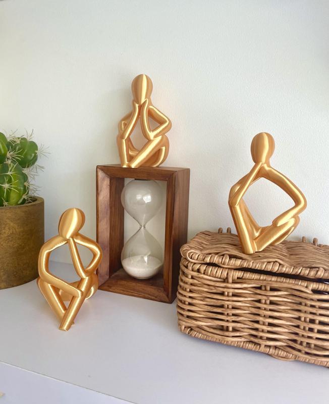 Abstract Thinker Sculptures Set of 3 - No Supports