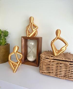 Abstract Thinker Sculptures Set of 3 - No Supports
