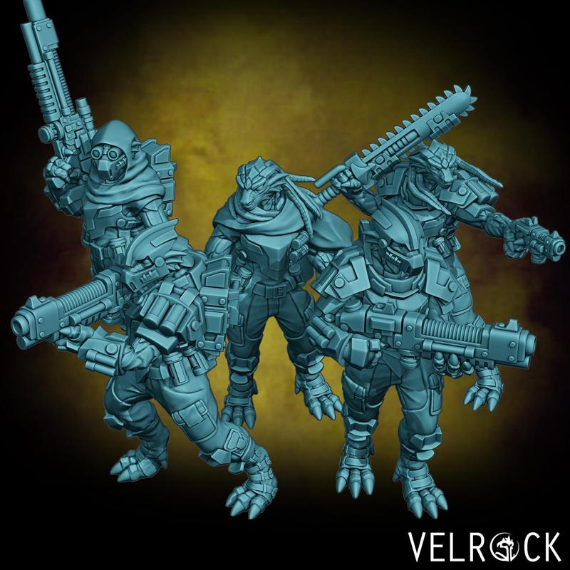 Dragonborn Trooper Squad (Female) (PRESUPPORTED)
