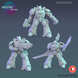 Skeleton Squad Soldier Set / Exoskelet Warrior / Space War Construct / Steampunk Battle Robot / Invasion Army / Cyberpunk Droid / Sci-Fi Encounter