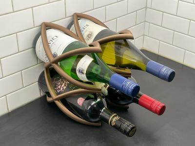 Wine rack for 4 bottles-for 220x220mm print beds