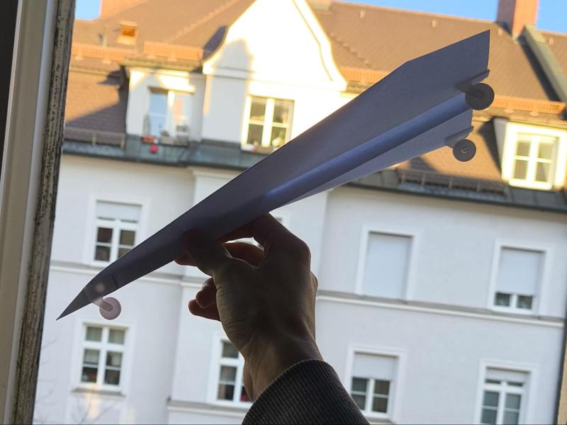 Working Landing Gear For Paper Airplane