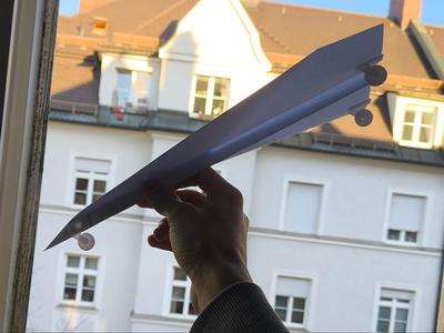 Working Landing Gear For Paper Airplane
