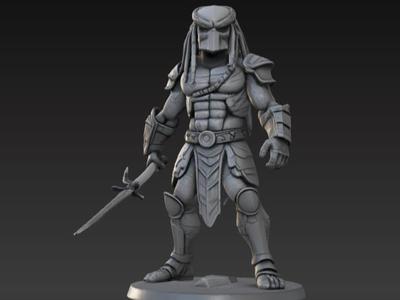 Predator Warrior Statue