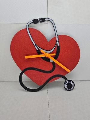 Stethoscope Heart Clock   
