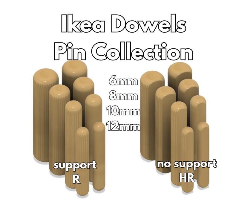 Ikea Dowel Pin collection 6-8-10-12mm
