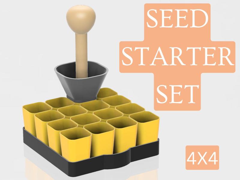 Seed Starter Set Self watering Funnel and Stamper