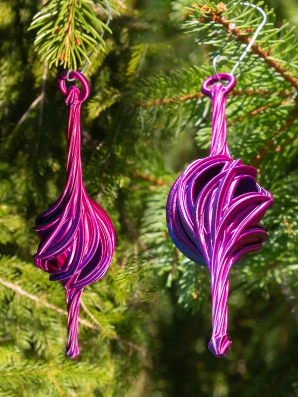 Double Spiral Christmas Stretch Ornament 2024