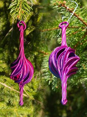 Double Spiral Christmas Stretch Ornament 2024