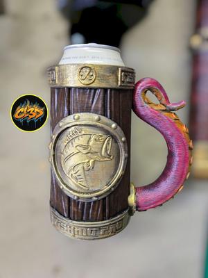 Fishing Stein Can Koozie - Bass - Tentacle Handle