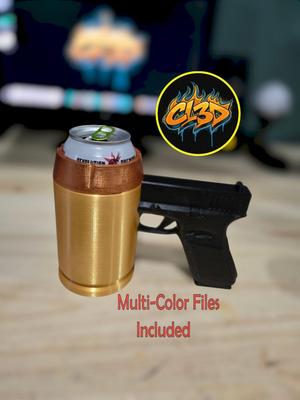 9mm Hollow Point Can Koozie - Glock Handle