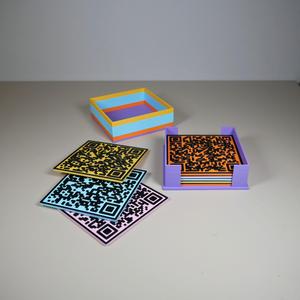 QR Code Coaster Set: Art Love it or Hate it!
