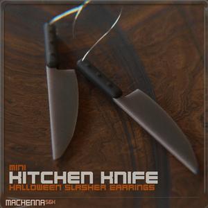 Mini Kitchen Knife Earrings | 80s Slasher Retro