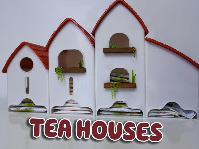 Tea box - House-shaped tea boxes