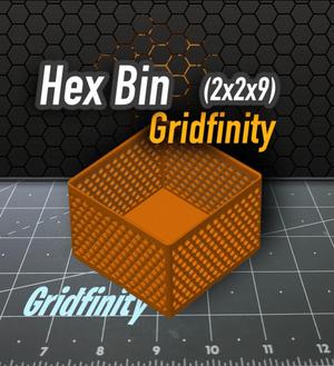 Hex Bin Gridfinity 2x2x9