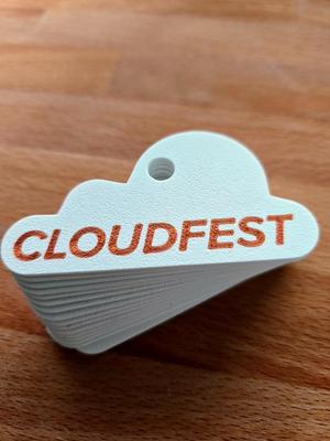 CloudFest Keychain or luggage tag - two colors