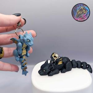 Scruffed Baby Dragon Flexi Keychain