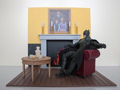 Mini Living room / fireplace diorama scale 1:10