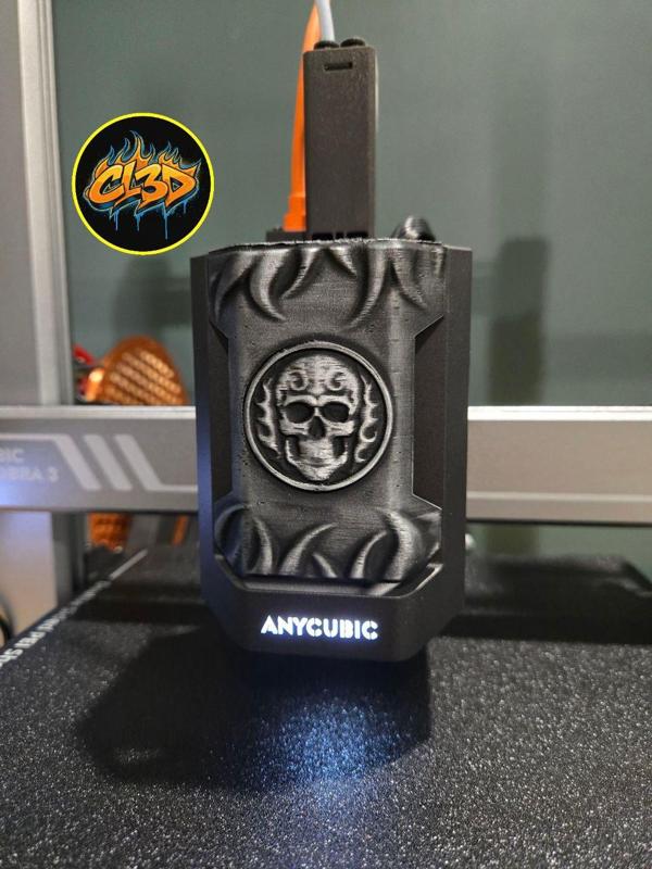 Anycubic Kobra 3 Extruder Cover - Flaming Skull